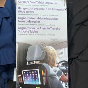 Car back seat tablet organizer